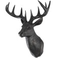 Trofeum jelenia czarne matowe 48 cm dekoracja ścienna