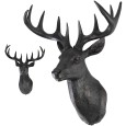 Trofeum jelenia czarne matowe 48 cm dekoracja ścienna