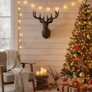 Trofeum jelenia czarne matowe 48 cm dekoracja ścienna