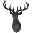 Trofeum jelenia czarne matowe 48 cm dekoracja ścienna