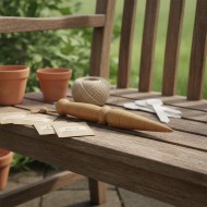 Pikownik drewniany do sadzenia rozsady 20,5 cm ogrodowy akacjowy