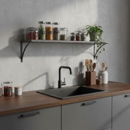 Półka ścienna metalowa loft szara 120 cm duża industrialna