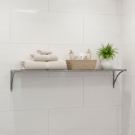 Półka ścienna metalowa loft szara 120 cm duża industrialna