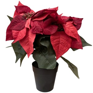 Sztuczna gwiazda betlejemska 28 cm w doniczce realistyczna dekoracja świąteczna