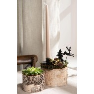 Ozdoba choinka metalowa na patyku do doniczek czarny mat 5 cm