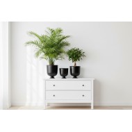 Osłonki metalowe czarne mat komplet 3 szt. dekoracyjne Pokal