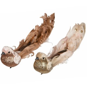 Zawieszka z Klipsem Ptaki Brokatowe 2 szt. | Skandi.pl