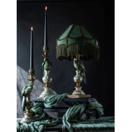 Podstawki drewniane czarne zestaw 2 szt. kwadratowe pod świece i doniczki