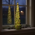 Świecąca Figurka Choinki z LED - Zielona, Zasilana Bateriami - Świąteczna Dekoracja