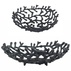 Misa dekoracyjna rafa koralowa czarna matowa na owoce i dekoracje