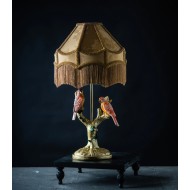 Abażur do lampy beżowy retro z frędzlami 30cm E27 E14 wiszącej stojącej