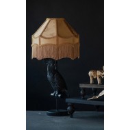 Abażur do lampy beżowy retro z frędzlami 30cm E27 E14 wiszącej stojącej