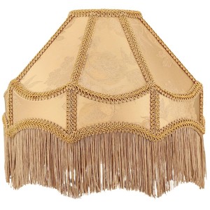 Abażur do lampy beżowy retro z frędzlami 30cm E27 E14 wiszącej stojącej
