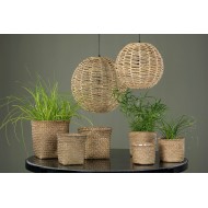 LAMPA sufitowa STYL BOHO juta śr. 30cm