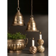 Złoty Dzwonek Metalowy ze Sznurkiem 19cm | Skandi.pl