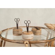 SZNUREK JUTOWY kolor beżowy 21M z nożyczkami