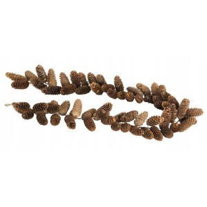 GIRLANDA NATURALNA świąteczna szyszki + juta 150cm