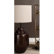 LAMPA PODŁOGOWA DO CZYTANIA 71cm E27 loftowa stojąca stołowa brązowa duża