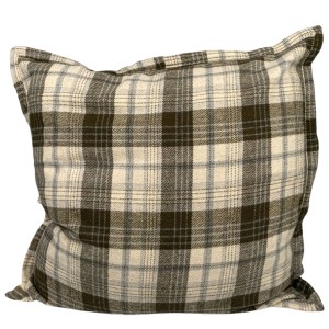 Poszewka dekoracyjna beżowa w kratkę 45x45 na poduszkę jasiek