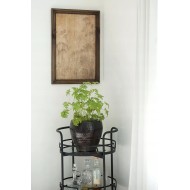 STARY OBRAZ NA PŁÓTNIE NATURA KWIATY BOHO DREWNO JODŁY 65x45cm do salonu