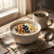 Miska ceramiczna biała 13cm do zupy płatków 600ml nowoczesna