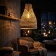 Klosz do lampy wiszącej trawa morska boho 49cm naturalny duży