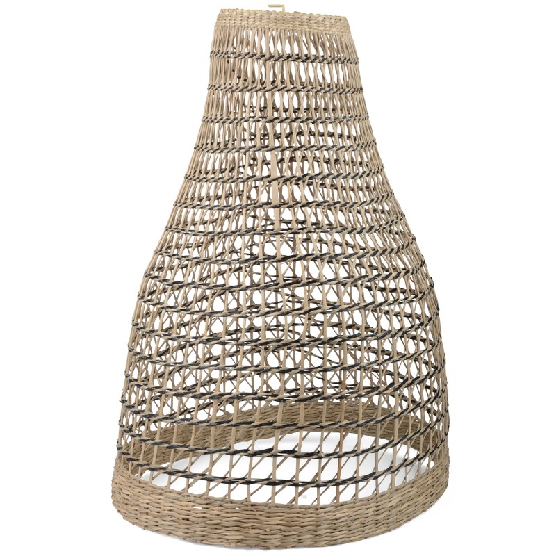 Klosz do lampy wiszącej trawa morska boho 49cm naturalny duży
