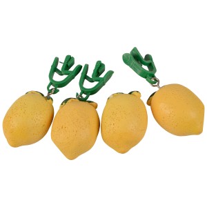 Obciążniki do obrusu cytryny klipsy na wiatr zestaw 4szt ogrodowe