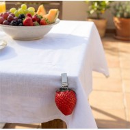 Obciążniki do obrusu truskawki klipsy na wiatr zestaw 4szt ogrodowe