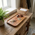 Taca drewniana akacjowa prostokątna 25cm na przekąski i drobiazgi