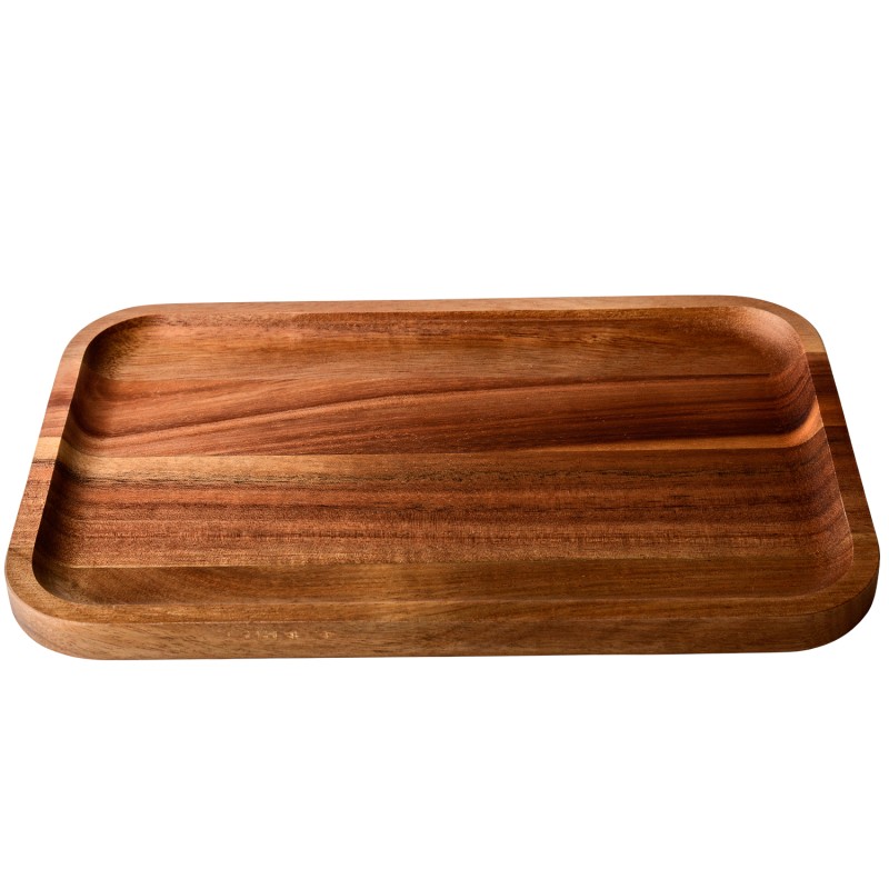 Taca drewniana akacjowa prostokątna 25cm na przekąski i drobiazgi