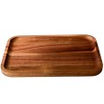 Taca drewniana akacjowa prostokątna 25cm na przekąski i drobiazgi
