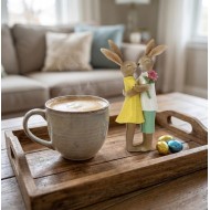 Figurka wielkanocna para zakochanych zajączków 20cm ozdoba