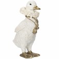 Figurka kaczka biała ze złotym 30cm arystokratka vintage ozdoba
