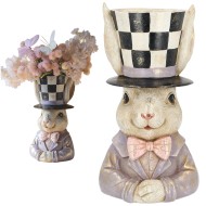 Figurka zając wazon w kapeluszu 34cm Alicja w Krainie Czarów