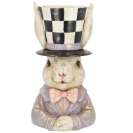 Figurka zając wazon w kapeluszu 34cm Alicja w Krainie Czarów