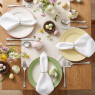 Figurki wielkanocne kury na jajkach zestaw 3szt pastelowe 8cm