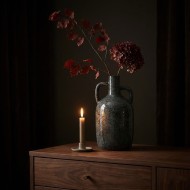 Wazon ceramiczny butelka morski 30cm z uszami połysk vintage