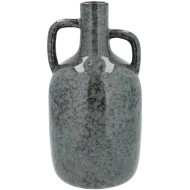 Wazon ceramiczny butelka morski 30cm z uszami połysk vintage