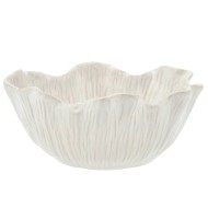 Miska ceramiczna biała 23cm falowana strukturalna na owoce