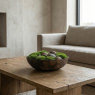 Misa donica plastikowa 30cm rdzawa corten efekt metalu recykling