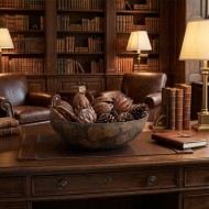 Misa donica plastikowa 30cm rdzawa corten efekt metalu recykling