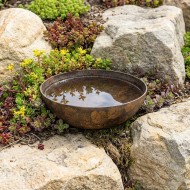 Misa donica plastikowa 30cm rdzawa corten efekt metalu recykling