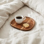 Tacka drewniana akacjowa 20cm podstawka organiczna boho