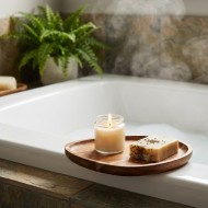 Tacka drewniana akacjowa 20cm podstawka organiczna boho