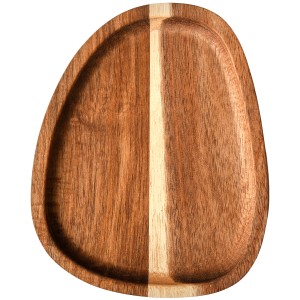 Mała tacka drewniana akacjowa 16cm FSC podstawka organiczna