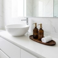 Tacka drewniana długa akacjowa 30cm FSC podstawka owalna