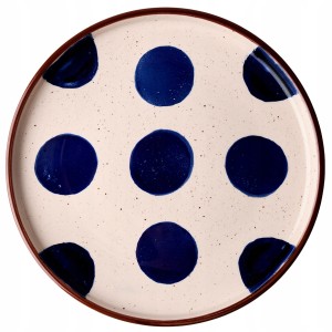 Talerz Deserowy w Kropki 20cm Ceramiczny na Sztuki | skandi.pl