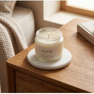 Podstawki pod Kubek Marmurowe Białe Zestaw 4 szt. | skandi.pl