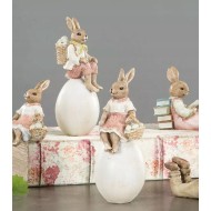 Figurka Wielkanocna Zając z Jajkiem – Zestaw 2 szt. | skandi.pl